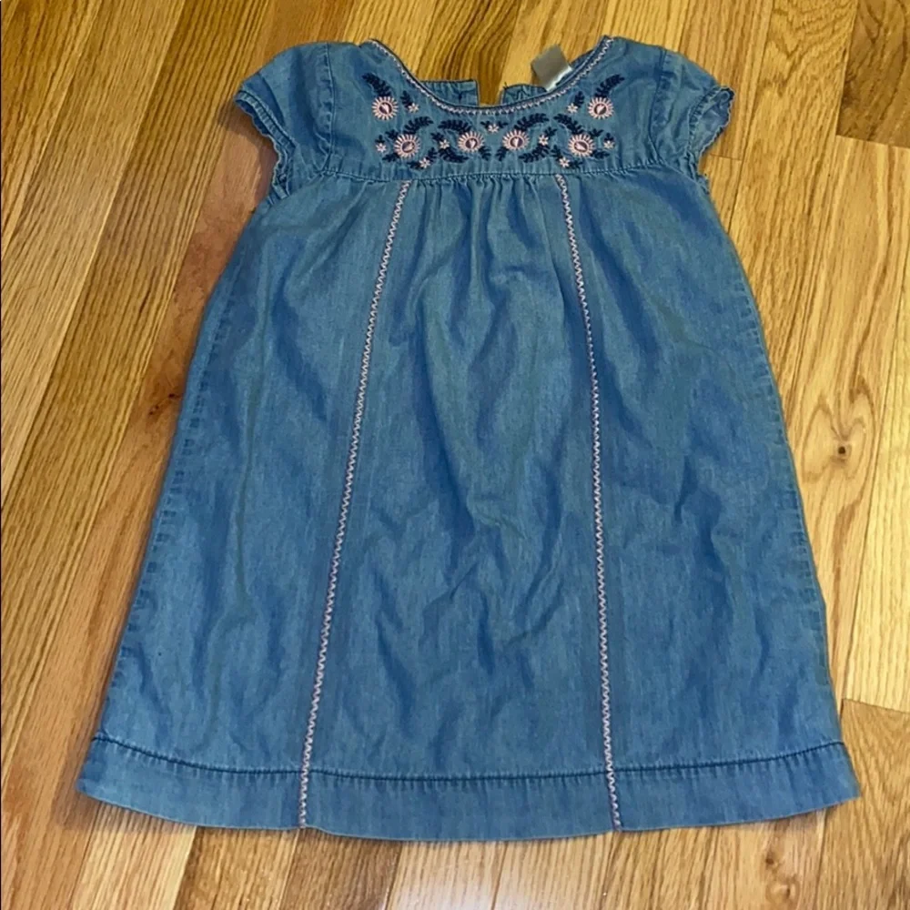 OshKosh B'gosh Denim Blue Embroidered Casual Dress
